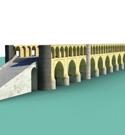 مدل سه بعدی سی و سه پل اصفهان همراه با تکسچر