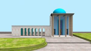 مدل سه بعدی آرامگاه سعدی