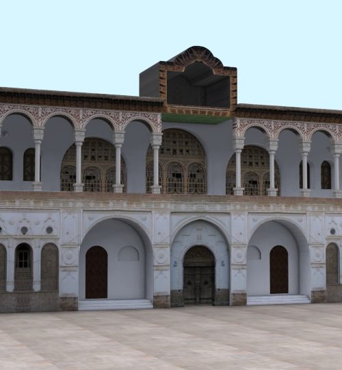 مدل سه بعدی عمارت خسروآباد همراه با تکسچر